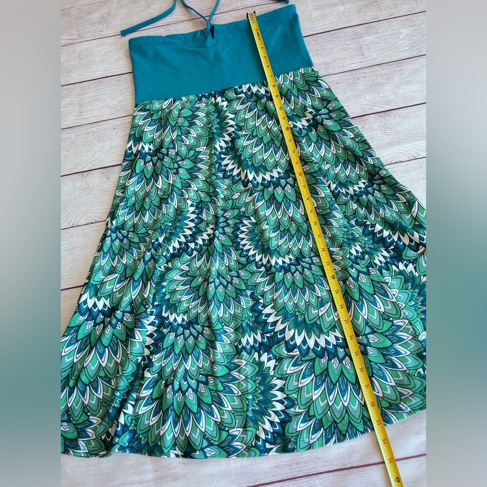Prana Solana Convertible Dress - L - Teal blue green halter - Picture 5 of 9